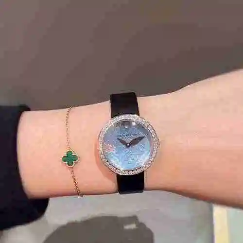 Reloj LV para mujer con movimiento mecánico original totalmente automático, caja de acero de precisi
