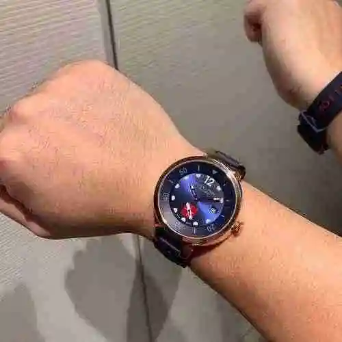 Reloj LV para hombre con movimiento mecánico original totalmente automático, caja de acero de precis