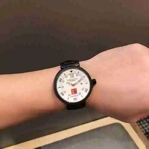Reloj LV para hombre con movimiento mecánico original totalmente automático, caja de acero de precis