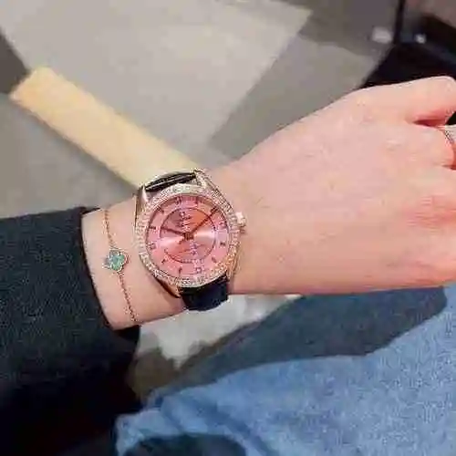 Reloj Omega para mujer combinado con movimiento mecánico original completamente automático Caja de a