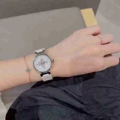 Reloj LV para mujer con movimiento mecánico original totalmente automático, caja de acero de precisi