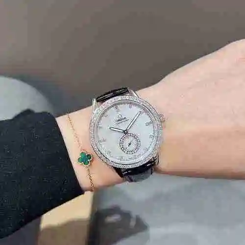 Reloj Omega para mujer combinado con movimiento mecánico original completamente automático Caja de a