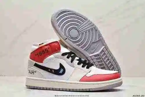 Air Jordan I Mid&# x27; Blanco y fantasma 36-45