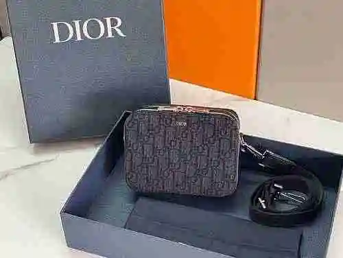 DIOR Bolso bandolera para hombre Dior hecho de material de lona importado, bolsa de regalo con entre