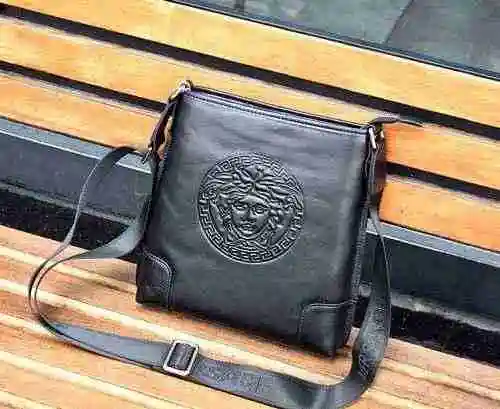 VERS Versace Bolso bandolera exclusivo para hombre hecho de material de lona importado, bolsa de reg