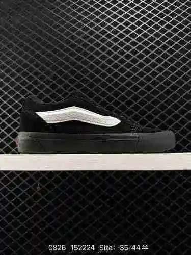 2 Vans Knu-Skool VR3 LX Blanco y Negro Vintage Casual Vulcanizado Pan Zapatos Fat Edition Logotipo g