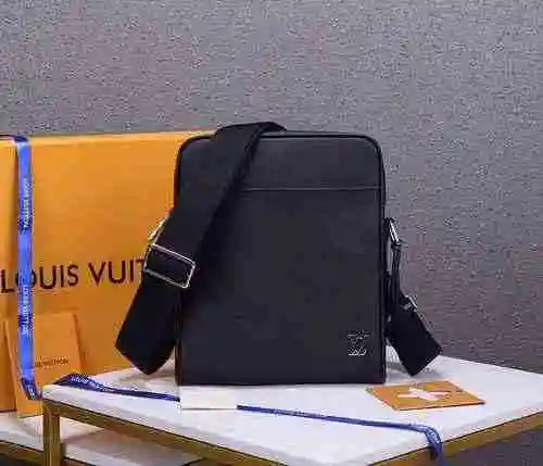 Bolso de cartero exclusivo para hombre LV hecho de material de lona importado, bolsa de regalo de en