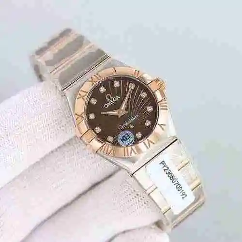 Reloj Omega para mujer combinado con movimiento mecánico original completamente automático Caja de a