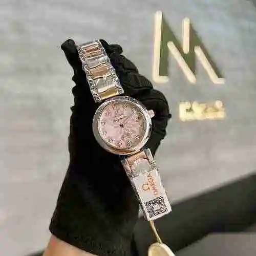 Reloj Omega para mujer combinado con movimiento mecánico original completamente automático Caja de a