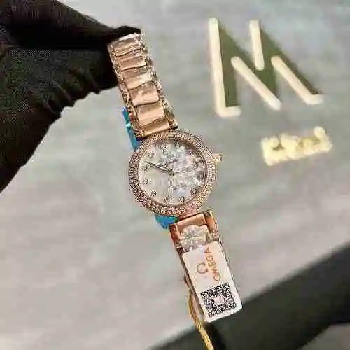 Reloj Omega para mujer combinado con movimiento mecánico original completamente automático Caja de a