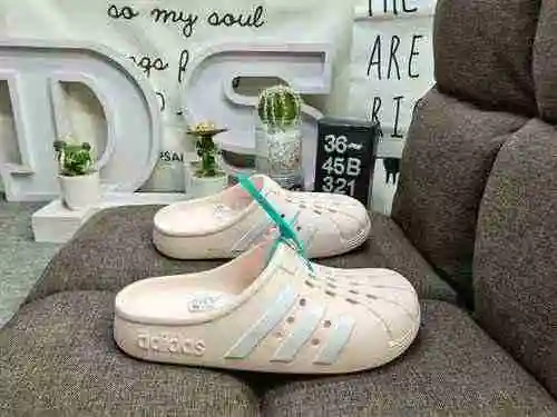 321DAdidas Adiane Slide Men's and Women's Baotou Sandals and Slippers Coconut Wind Beach Wading Vers