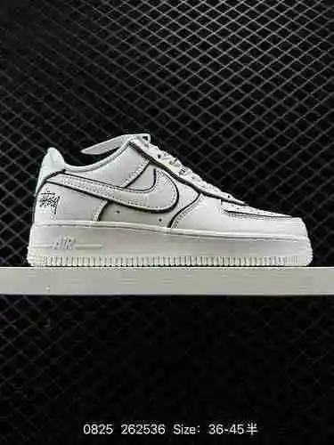 8 Stussy x Nike Air Force Low 7 Marca Stussy Co Reflectante Original Último Cartón original Cree una