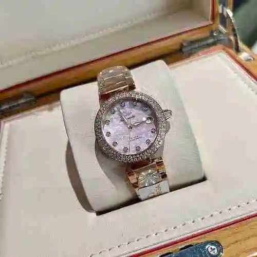 Reloj Omega para mujer combinado con movimiento mecánico original completamente automático Caja de a