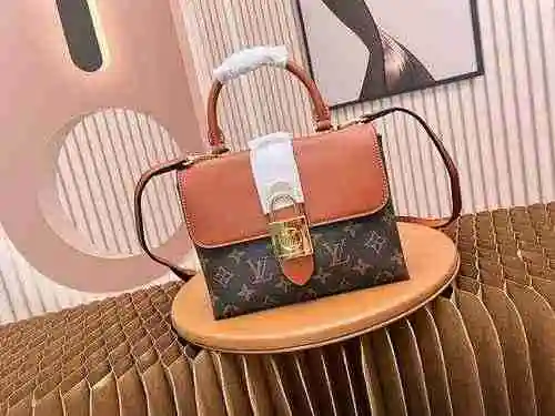 Bolso LV hecho de material de lona importado, bolsa de regalo de entrega de alta calidad, tamaño fac