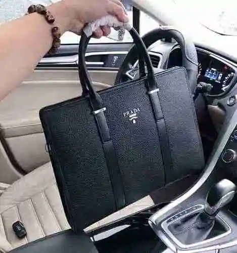 PRADA Bolso de hombre Prada hecho de material de lona importado, bolsa de regalo de entrega de alta 