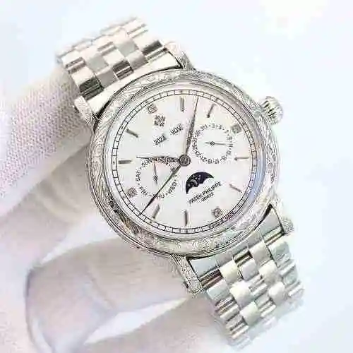 Reloj Patek Philippe para hombre combinado con movimiento mecánico original completamente automático