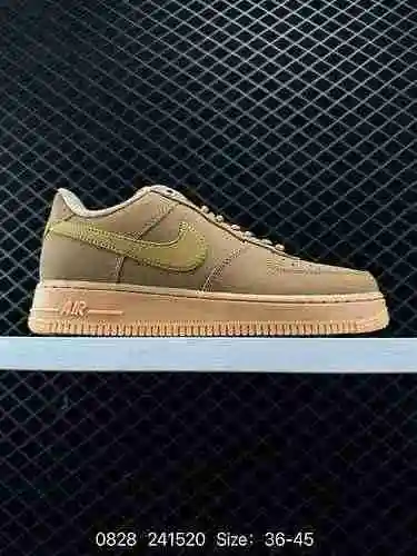 Zapato de tabla informal Nike Air Force Low AF Classic Wheat Air Force One de caña baja CJ979-2. Nik