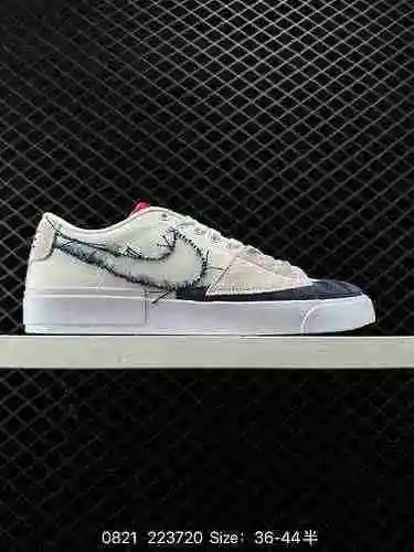 Nike SB Zoom Blazer Middle" Hack Pack Parche deconstruido Estilo de "Gris blanco, azul osc