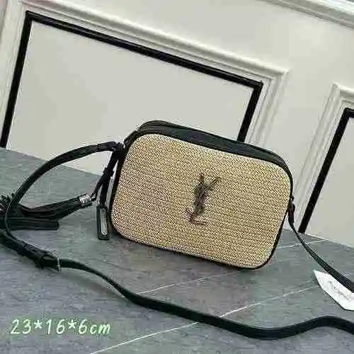 Bolsa para cámara YSL Saint Laurent hecha de material de lona importado, bolsa de regalo de entrega 