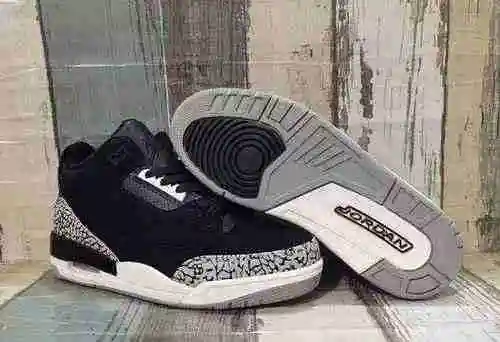 Zapatillas hombre JORDAN 3 negro beige blanco 40-47