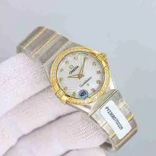 Reloj Omega para mujer combinado con movimiento mecánico original completamente automático Caja de a