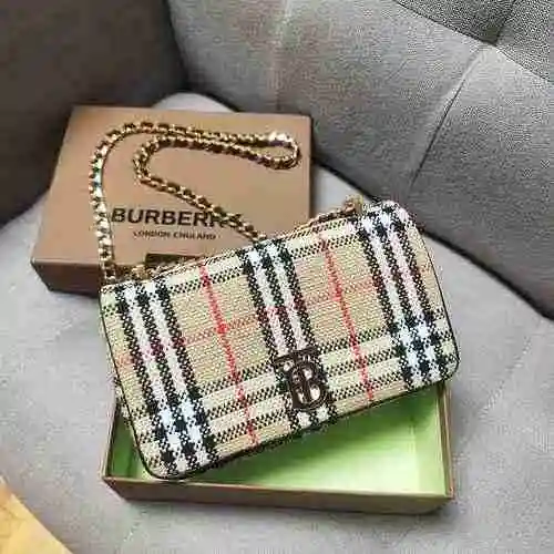 El bolso Bur Burberry Rona está hecho de cuero original importado de primera calidad, versión réplic