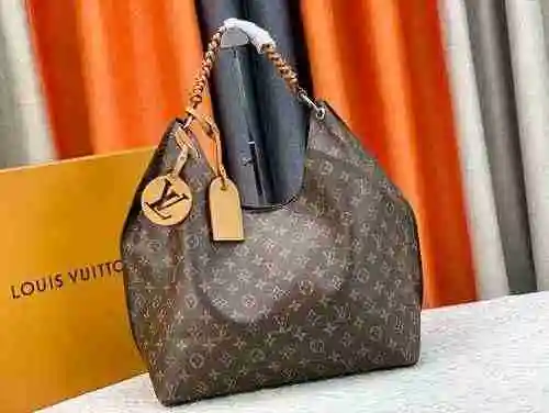 Bolso de hombro LV Louis Vuitton hecho de material de lona importado, bolsa de regalo de entrega de 