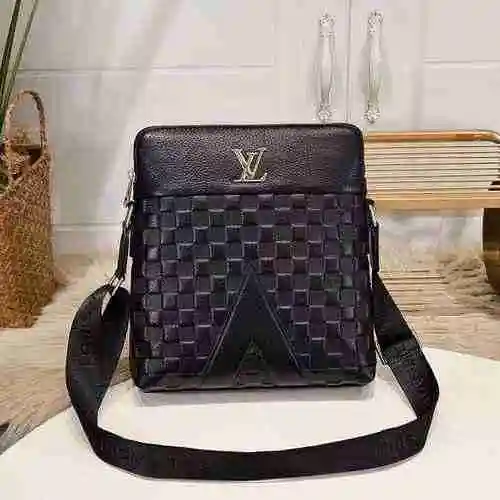 Bolso cruzado exclusivo para hombre LV hecho de material de lona importado, bolsa de regalo de entre