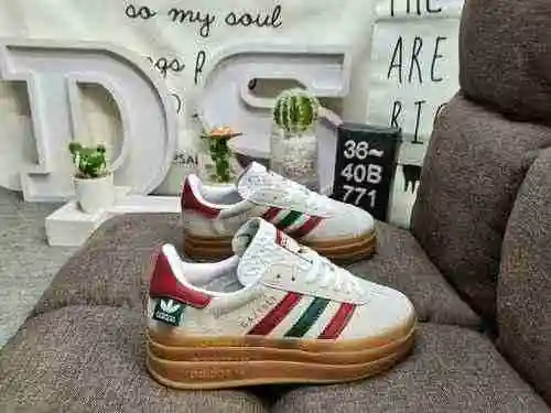771DAdidas Originals Gazelle Bold W Clover Three Layer Thick Sole Low Top Retro Versatile Casual Spo