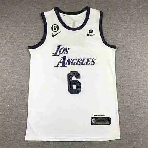 Lakers 6 James 23 Temporada Edición Ciudad Blanco