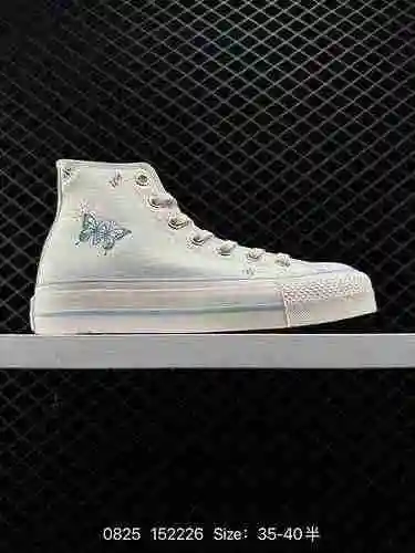3 Converse Chuck Taylor All Star Lift High" Blanco crema/negro" Tema de mariposa combinado