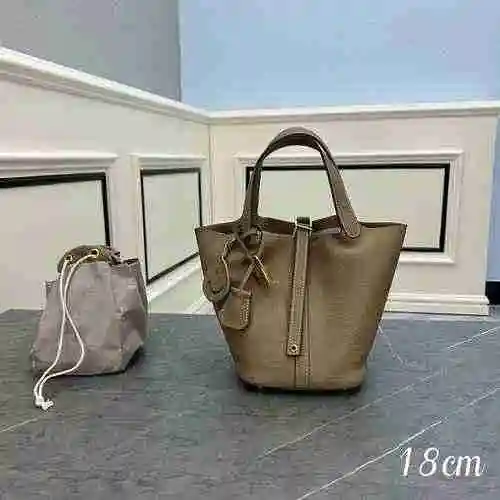 HERMES Bolsa de cesta de verduras Hermes hecha de material de lona importado, bolsa de regalo de ent