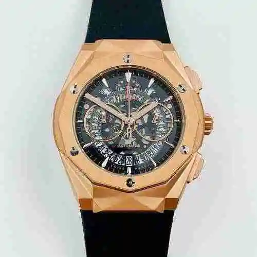 HUBLOT UBO Reloj para hombre combinado con movimiento mecánico original completamente automático Caj