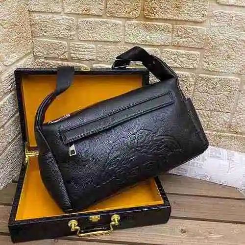 Bolso bandolera VERS Versace para hombre hecho de material de lona importado, bolsa de regalo de ent
