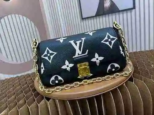 Bolso cruzado con cadena LV hecho de material de lona importado, bolsa de regalo de entrega de alta 