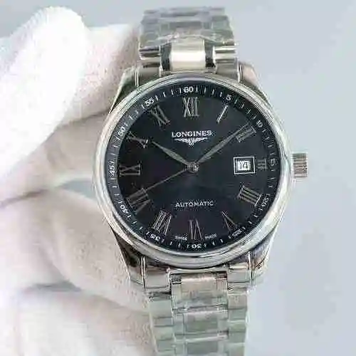 Reloj Longines para hombre con movimiento mecánico original totalmente automático, caja de acero de 