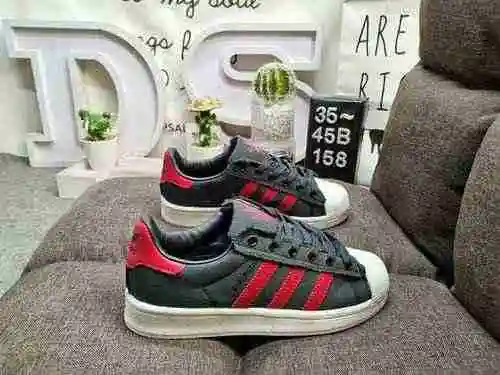 158DAdidas Three Leaf Grass Originals Superstar Shell Head Classic Versatile Casual Sports Board Sho