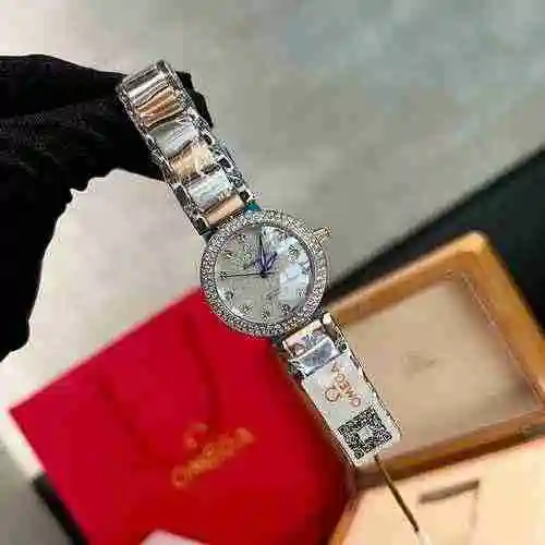 Reloj Omega para mujer combinado con movimiento mecánico original completamente automático Caja de a
