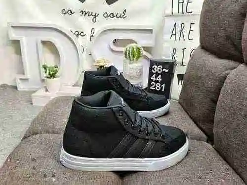 281DAdidas NEO GVP CANVAS STR campus style canvas high top campus board shoes!