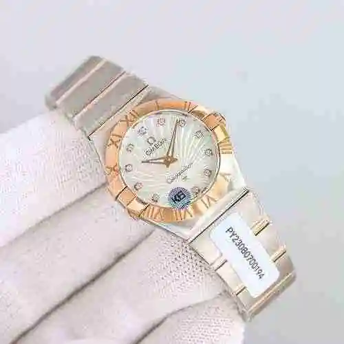 Reloj Omega para mujer combinado con movimiento mecánico original completamente automático Caja de a
