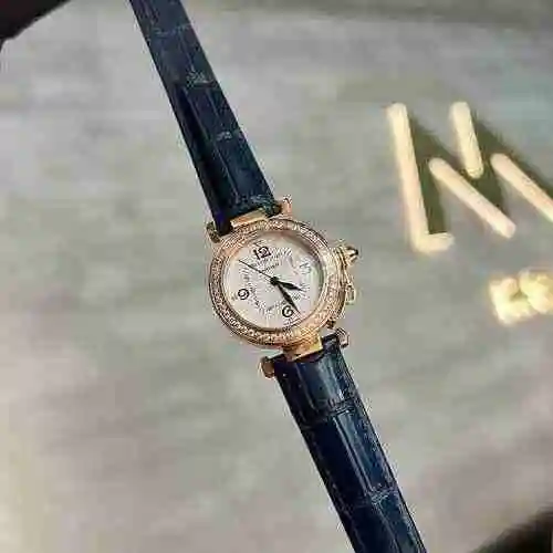 Reloj Cartier para mujer combinado con movimiento mecánico original completamente automático Caja de