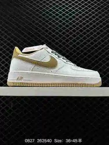 2 nivel de empresa sincronizado oficial Nike Air Force&# x27; 7 Clásico Blanco Kaki Mantianxing 