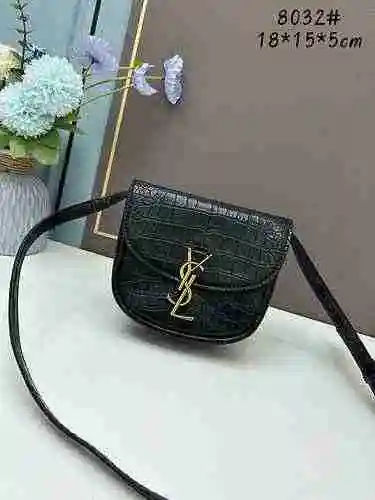 Bolso con cadena YSL Saint Laurent hecho de material de lona importado, bolsa de regalo de entrega d