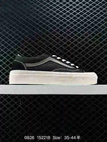 9 Vans Vault OG Style 36 Zapato de skate de edición limitada Quan Zhilong retro en blanco y negro co