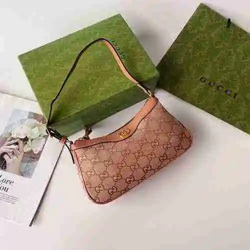 Bolso de hombro GUCCI Gucci hecho de material de lona importado, bolsa de regalo de entrega de alta 