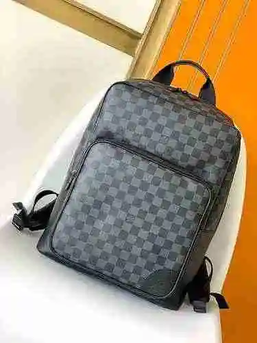Mochila exclusiva para hombre LV hecha de material de lona importado, bolsa de regalo con entrega de