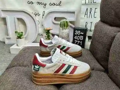 771DAdidas Originals Gazelle Bold W Clover Three Layer Thick Sole Low Top Retro Versatile Casual Spo
