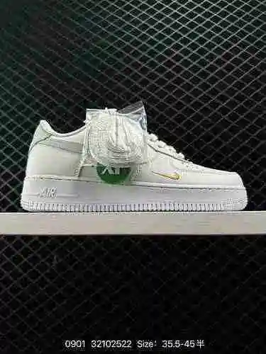Nike Air Force Low Little Gold Hook Air Force One Zapato deportivo informal, versátil y de caña baja