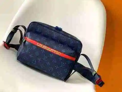 Bolso de cartero exclusivo para hombre LV hecho de material de lona importado, bolsa de regalo de en