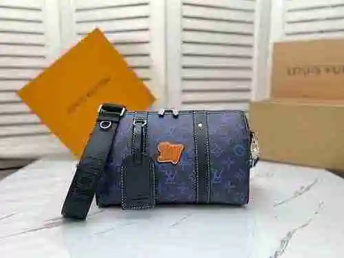 Bolso bandolera exclusivo para hombre LV hecho de material de lona importado, bolsa de regalo con en